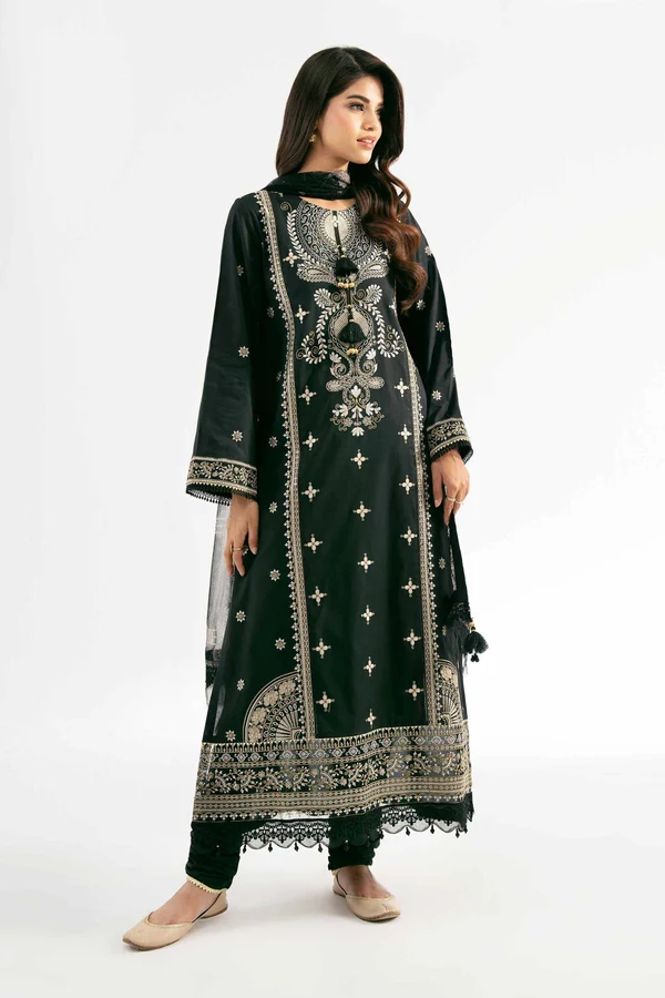 3 Piece - Jacquard Embroidered Suit