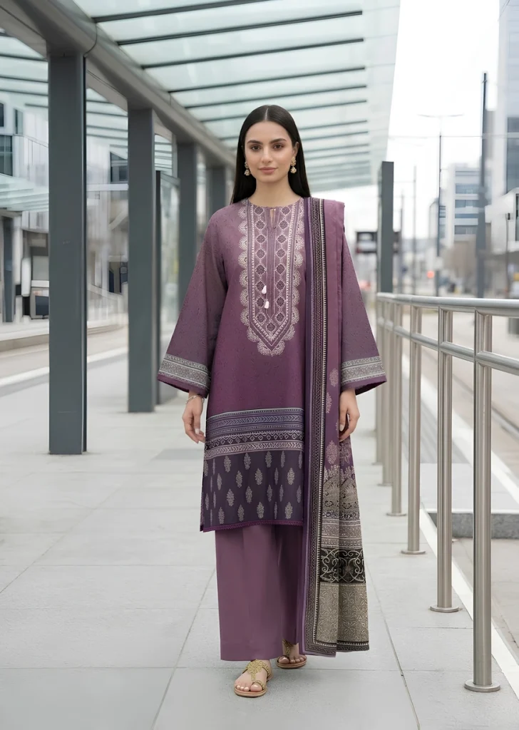 3 PIECE - DIGITAL Printed EMBROIDERED LAWN SUIT