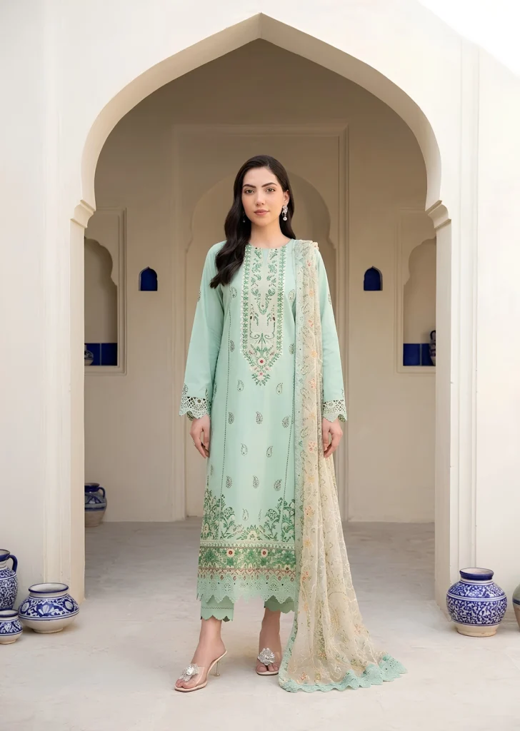 3 Piece - Jacquard Embroidered Suit